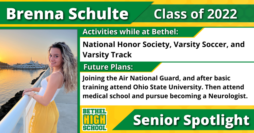 Senior Spotlight - Brenna Schulte