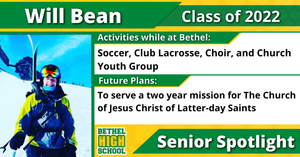 Senior Spotlight - Will Bean