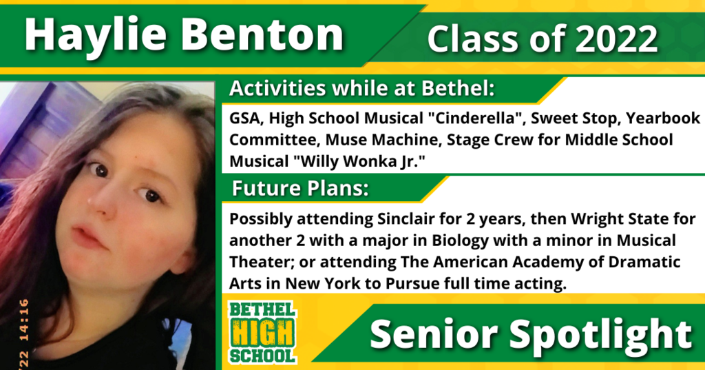 Senior Spotlight - Haylie Benton