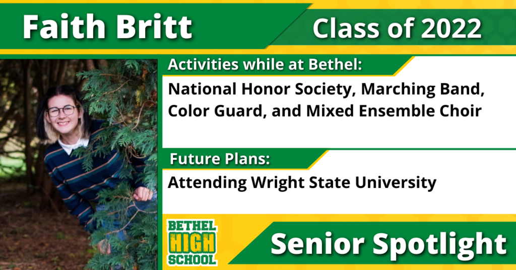 Senior Spotlight - Faith Britt