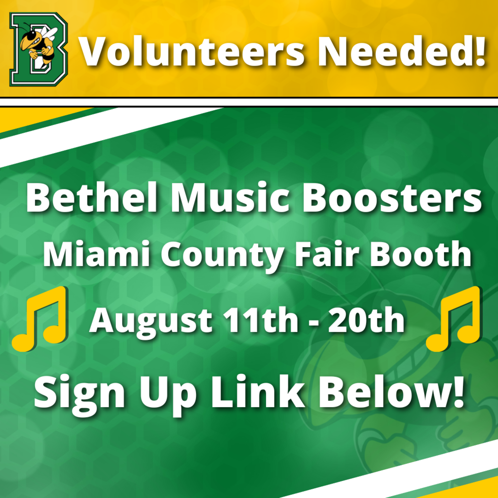 Music Boosters Fair Booth needs Volunteers