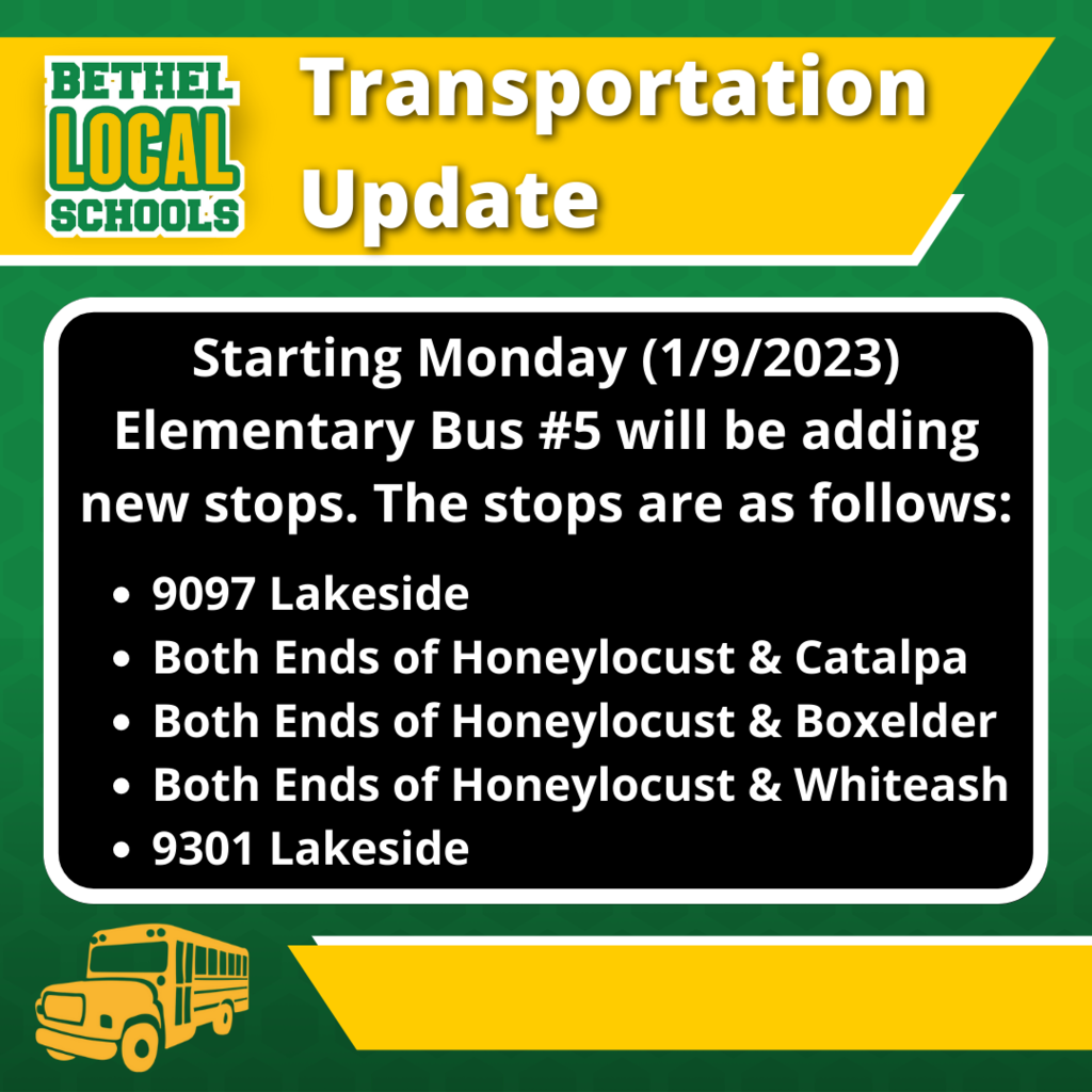 Transportation Updates: New Bus Stops