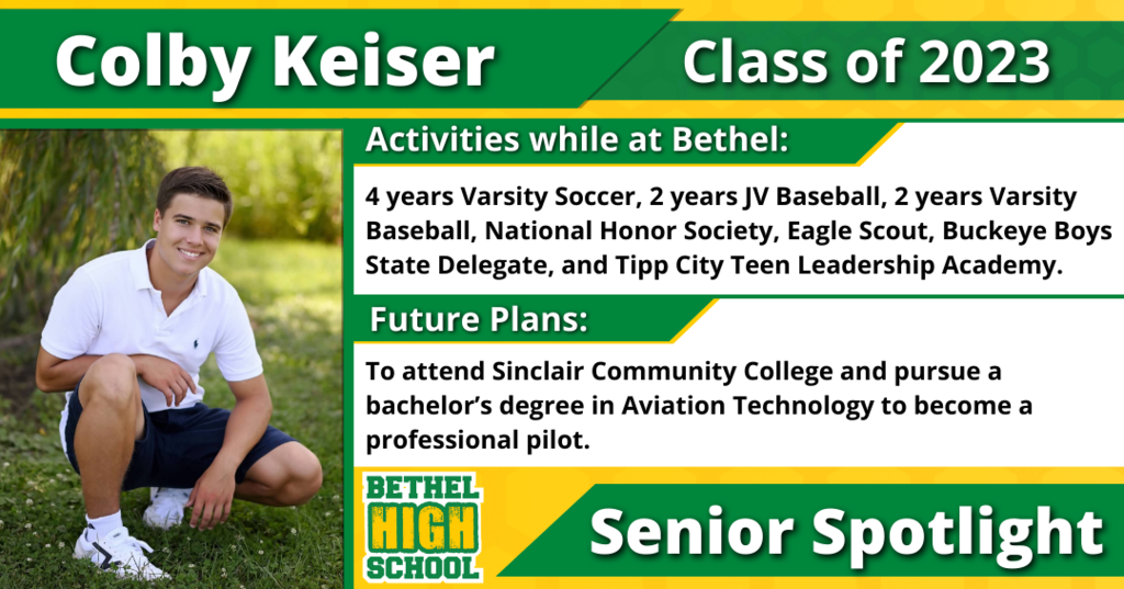 Senior Spotlight Colby Keiser